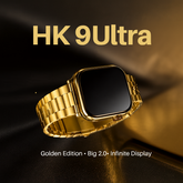 Luxury Gold Smartwatch Gift Set – Touchscreen Watch + Metal Link Band, Silicone Band & Magnetic Charger