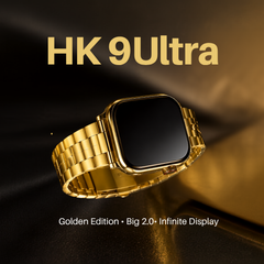 Luxury Gold Smartwatch Gift Set – Touchscreen Watch + Metal Link Band, Silicone Band & Magnetic Charger
